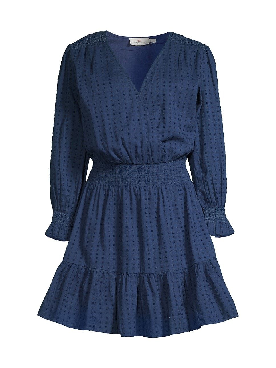 Kd Smocked Cotton Wrap-Effect Dress | Saks Fifth Avenue