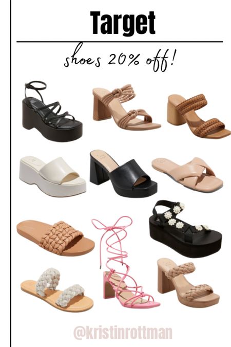 Target shoes 20% off! 

#LTKshoecrush #LTKSale #LTKFind