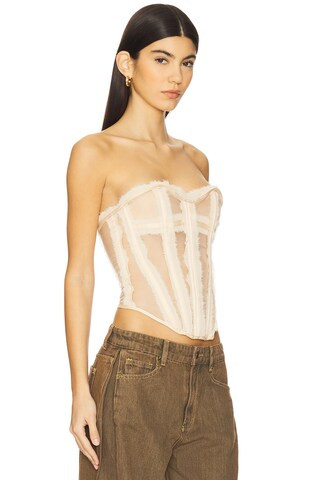 Jaded London Mesh Boned Corset in Nude from Revolve.com | Revolve Clothing (Global)