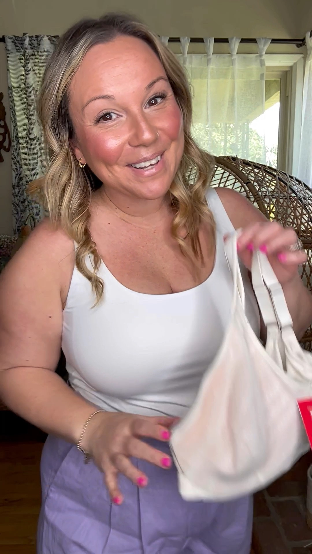 New Spanx minimizer bra try on 
Wearing 36DDD and both have underwire 
Use code LTKXSPANX for 10% off and free ship & returns! 
Bodysuit size large 

#LTKstyletip #LTKcurves #LTKFind