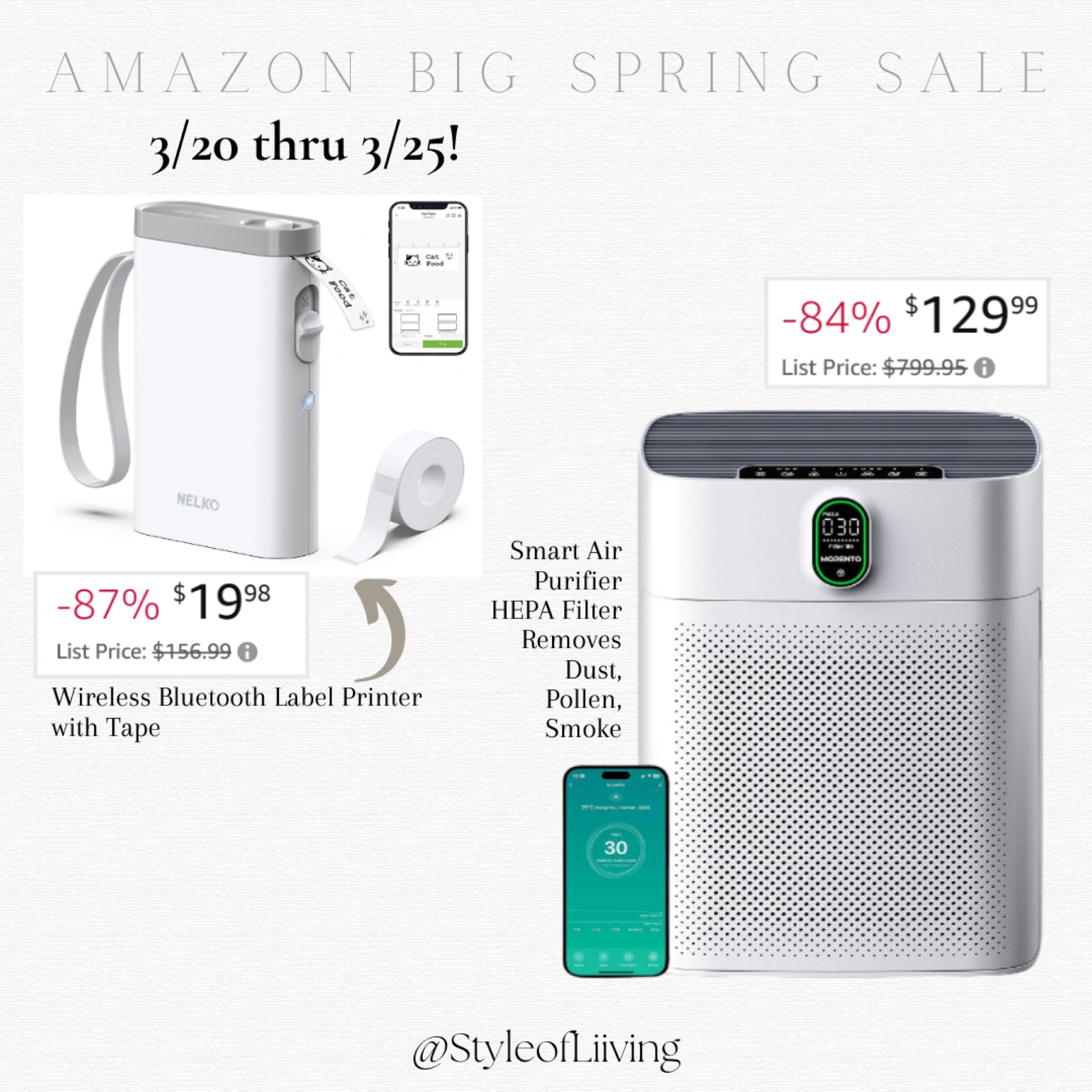 Amazon Big Spring Sale! Air purifier and label maker deals.

#LTKsalealert #LTKSeasonal #LTKhome