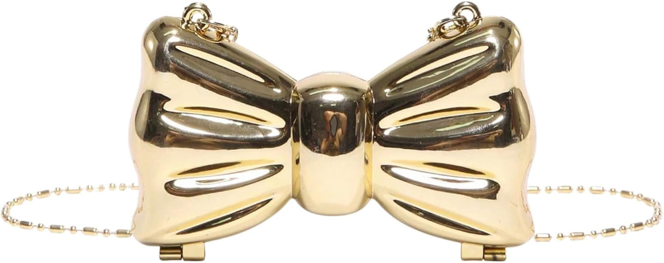 QWINEE Women's Bow Shaped Mini Clutch Purses Cocktail Evening Bag Chain Strap Solid Mini Crossbod... | Amazon (US)