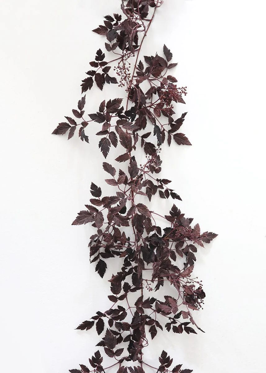 Plum Cimicifuga Seeded Garland - 6' | Afloral (US)