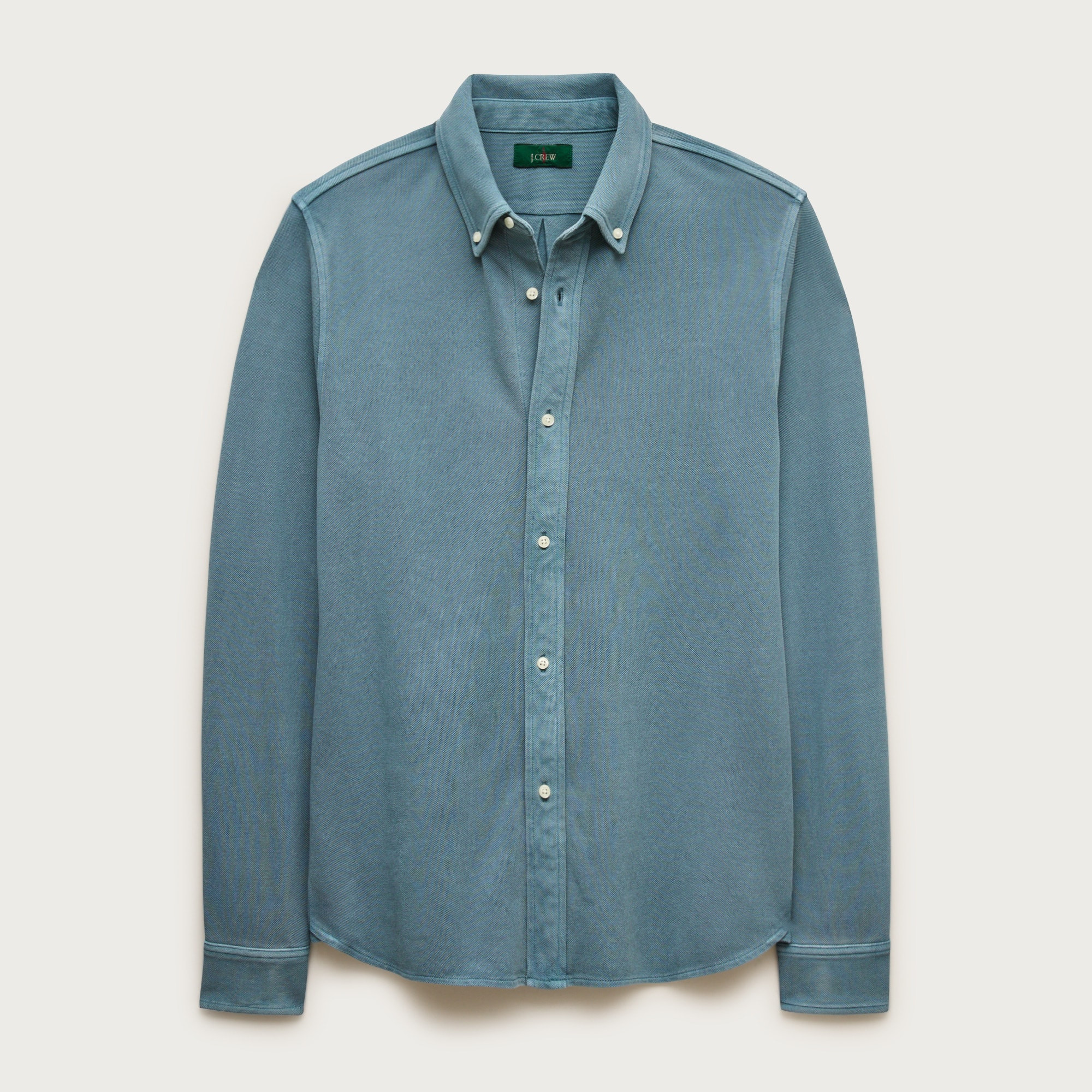 Washed piqué button-down shirt | J. Crew US