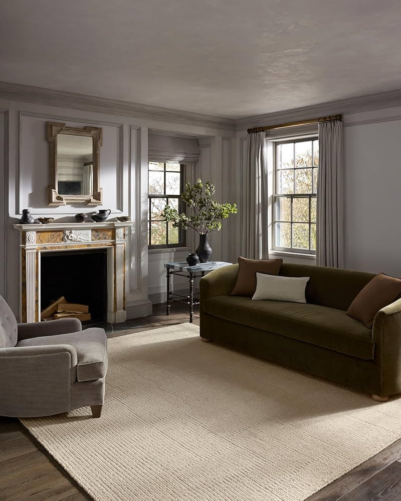 Loloi Jeremiah Brent Greenwich Collection GRN-01 Ivory 11'-6" x 15' Area Rug | Amazon (US)