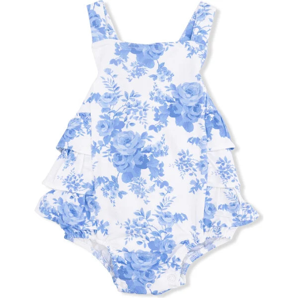 Dream Cottage Floral, Ruffle Sunsuit | Maisonette