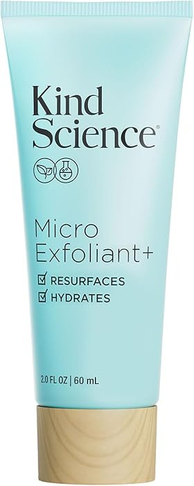 Kind Science Micro Exfoliant Face Scrub - 2-in-1 Exfoliating Face Wash + Facial Mask with AHA to ... | Amazon (US)