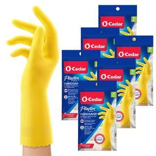 O-Cedar Playtex Handsaver Medium Yellow Latex/Neoprene/Nitrile Gloves (1-Pair)(6-Pack) | The Home Depot