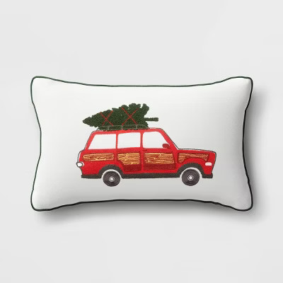 Holiday Car Lumbar Throw Pillow - Threshold™ | Target
