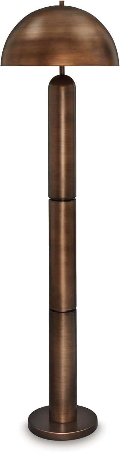 Signature Design by Ashley Wendfield Industrial Floor Lamp, Antique Copper | Amazon (US)