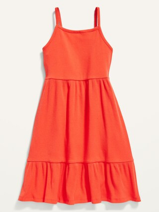 Sleeveless Rib-Knit Fit & Flare Dress for Girls | Gap (US)