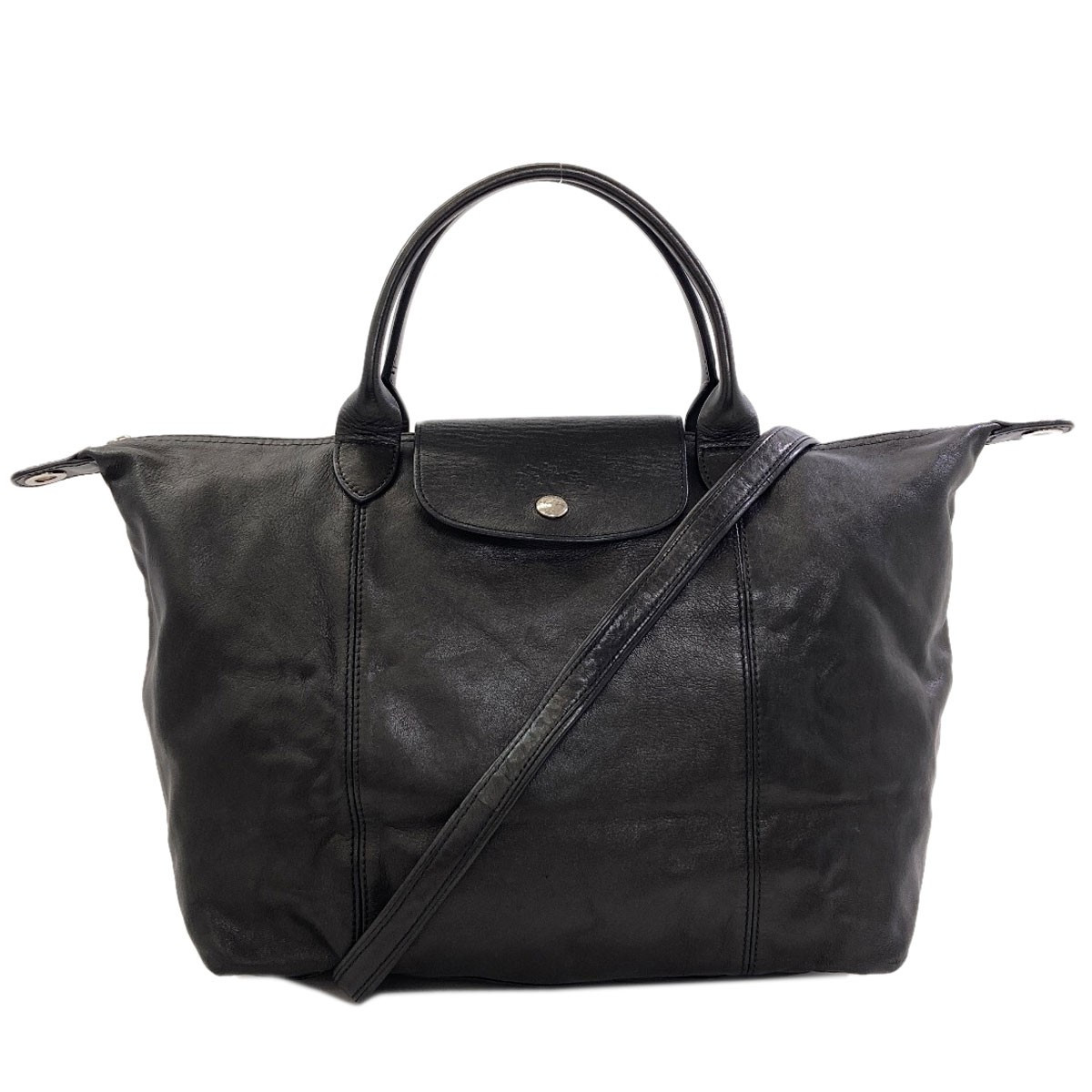 Longchamp  Le Pliage Cuir 2WAY Handbag Leather  Ladies [Used] | eBay US