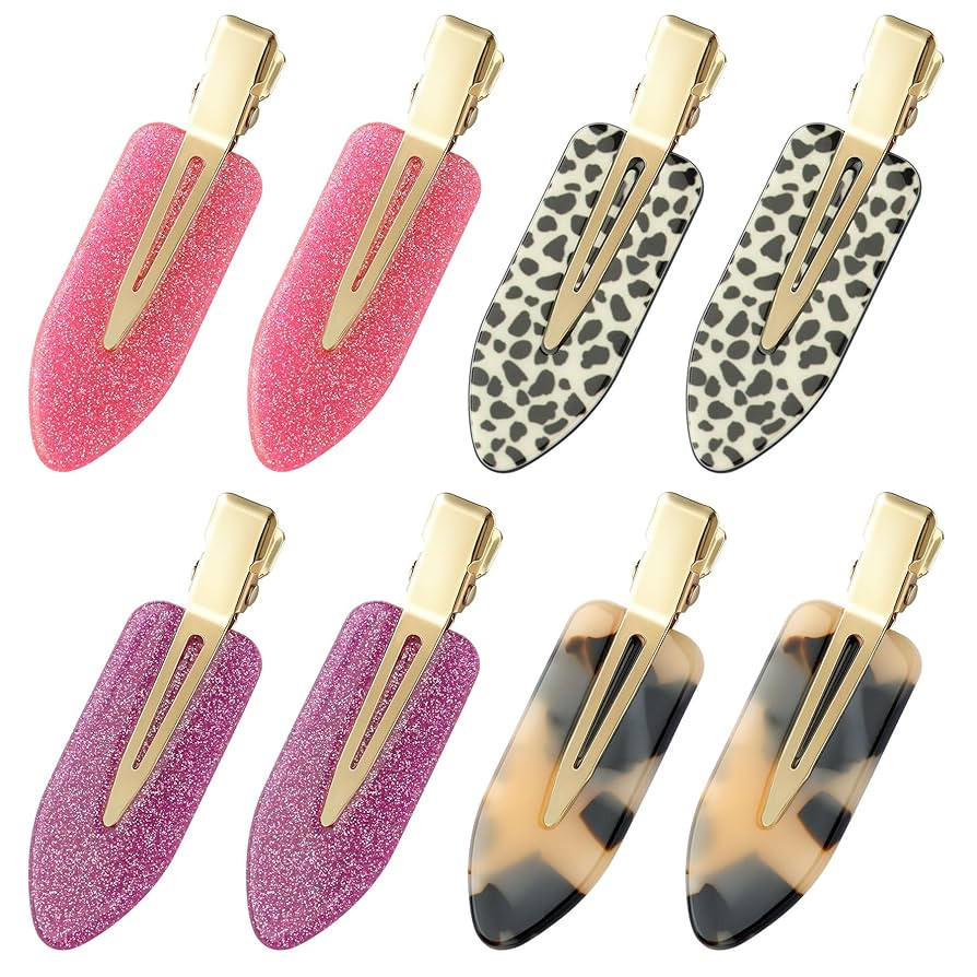 8 Pcs No bend Hair Clips No Crease Hair Clip Duckbill Clips No Dent Creaseless Flat Clip Alligato... | Amazon (US)
