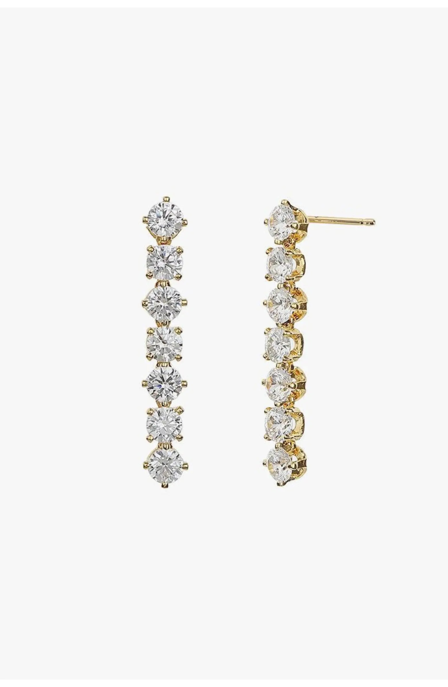 Sterling Silver 18k Gold Plated Josephine Tennis Earrings Holiday Gift Idea | Nordstrom