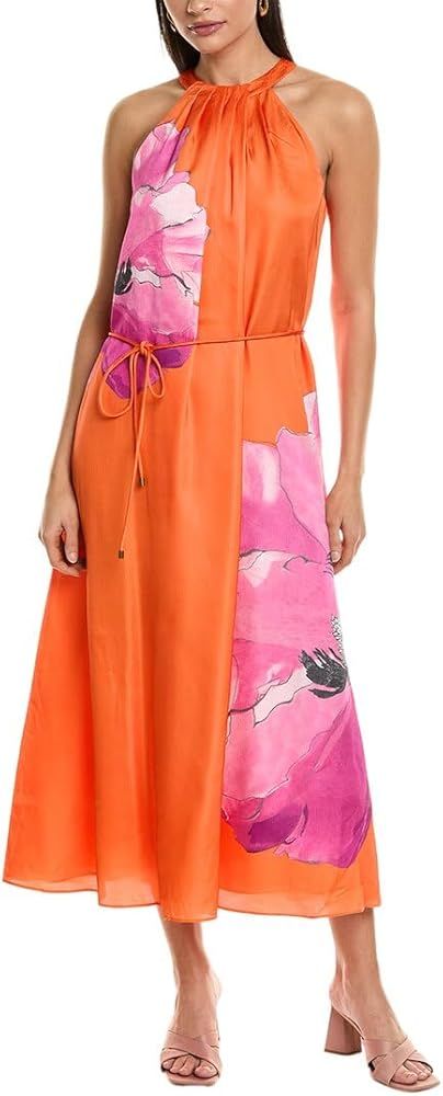 Ted Baker Immia Halterneck Swing Maxi Dress with Self Belt | Amazon (US)