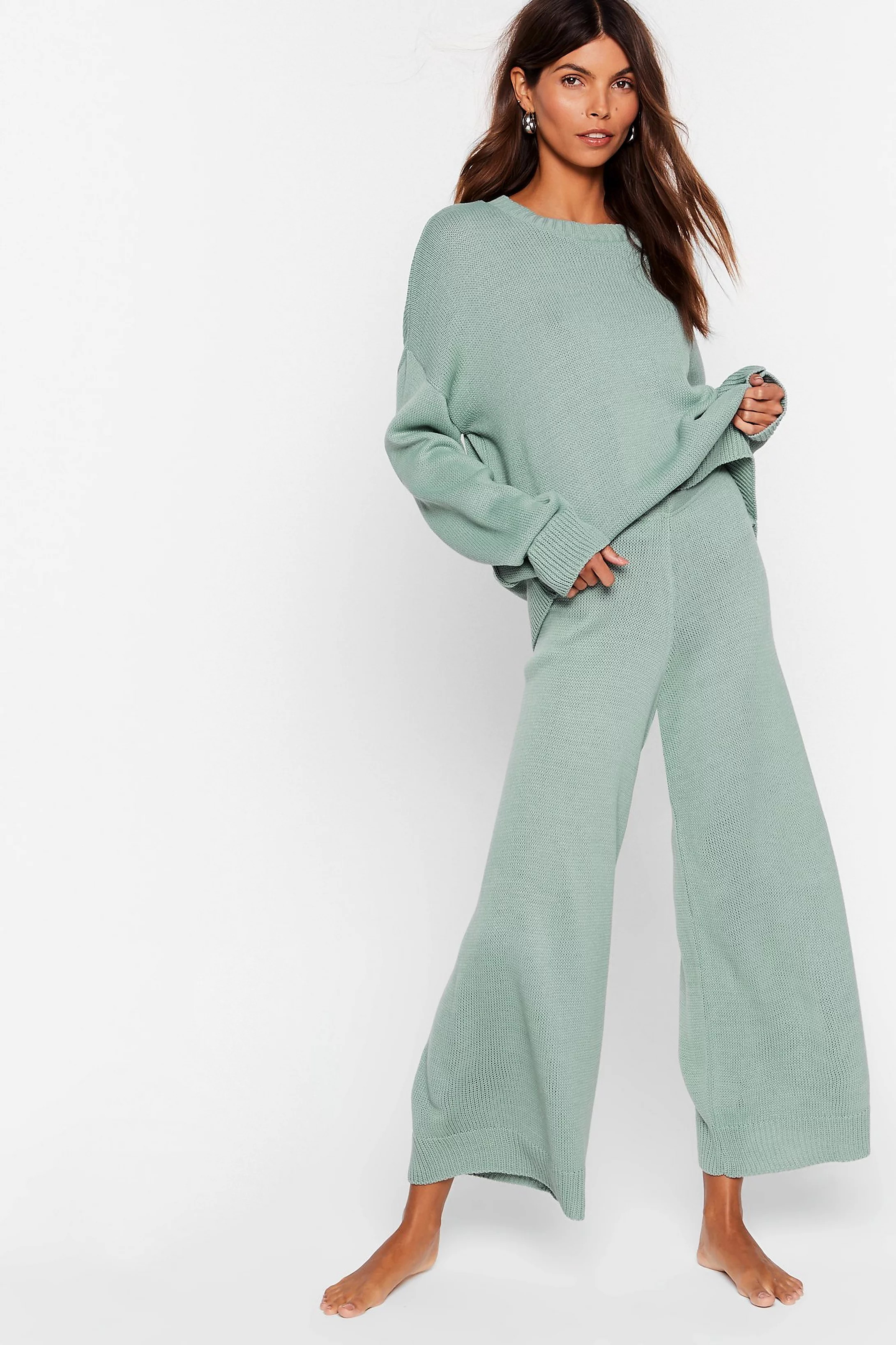 Knitted Sweater and Culotte Pants Set | Nasty Gal (US)