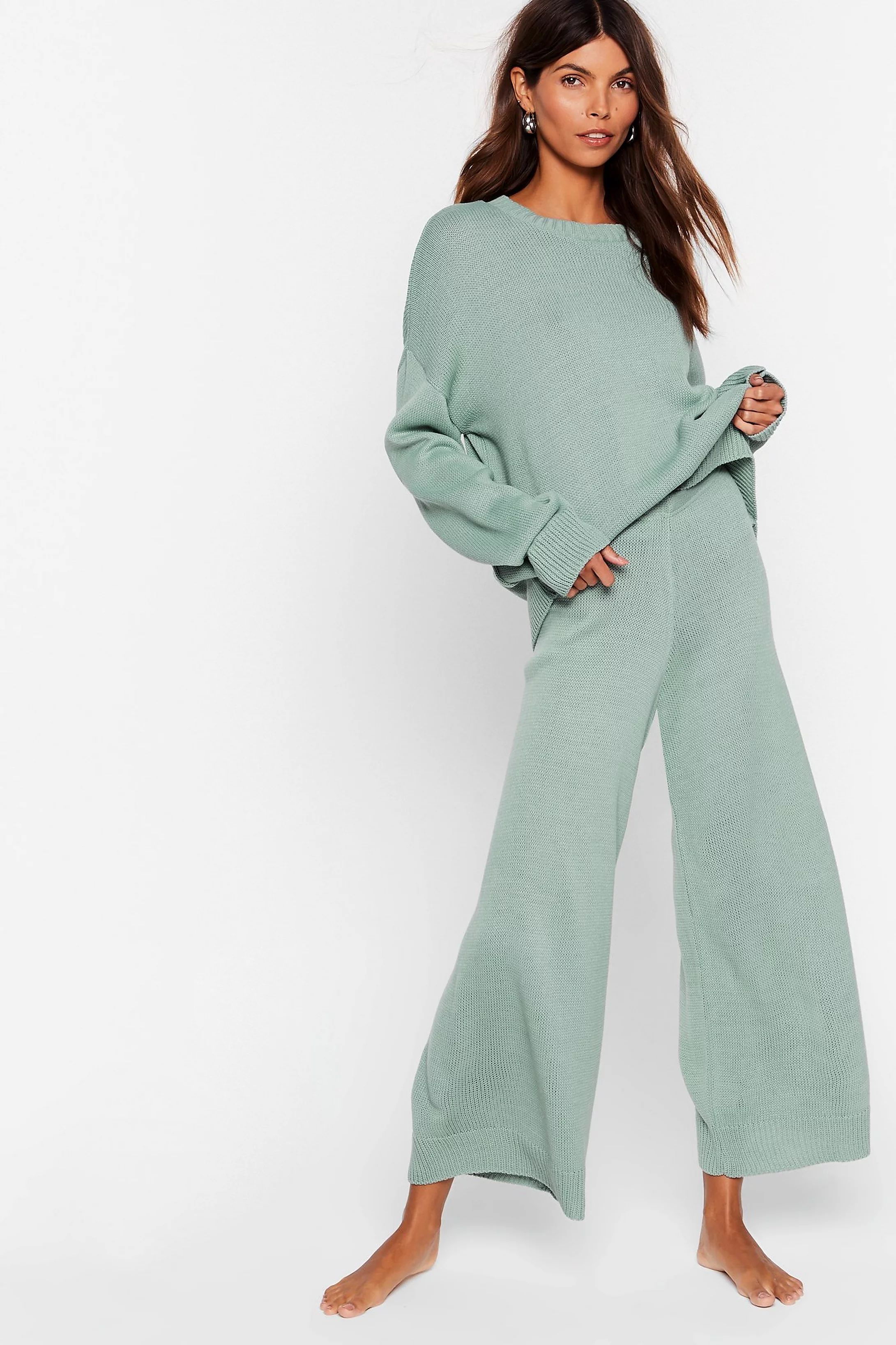 Knitted Sweater and Culotte Pants Set | Nasty Gal (US)