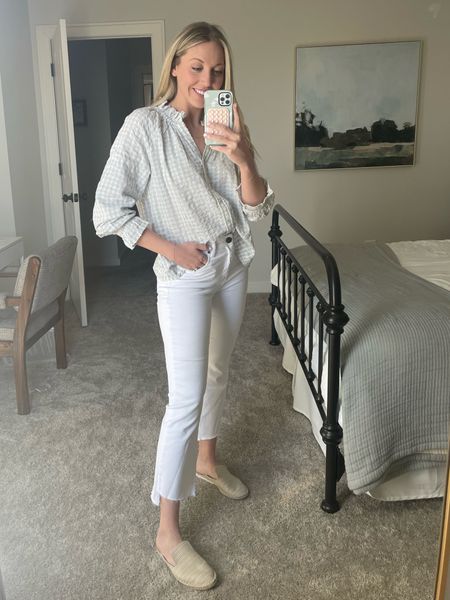 TOP 3 white jeans to consider for your spring wardrobe! I’m wearing KUT white cropped denim here in size 0. I also own the target jeans in size 4! The GAP white jeans have also been a top seller for me. I love their denim  

#LTKSeasonal #LTKunder50 #LTKunder100