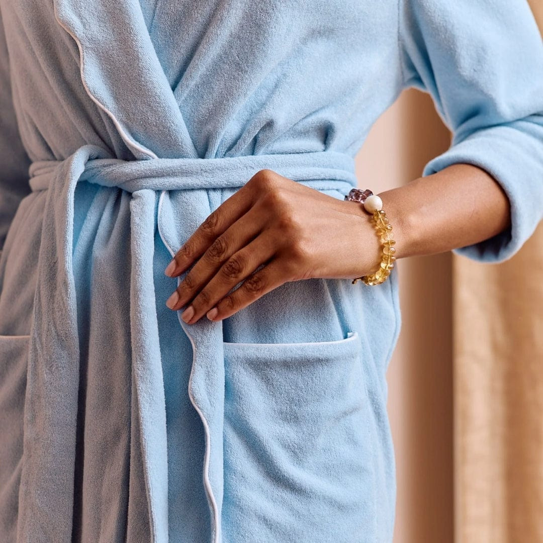 Women's Long Scallop Lightweight Robe | Weezie Towels