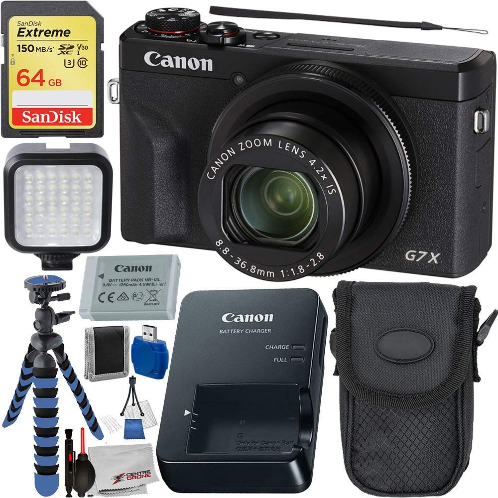 Canon PowerShot G7 X Mark III Digital Camera (Black #3637C001) with Advanced Accessory Bundle (Re... | Amazon (US)