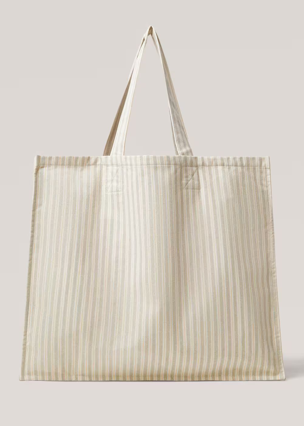Striped cotton tote bag -  Home | Mango Home USA | MANGO (US)