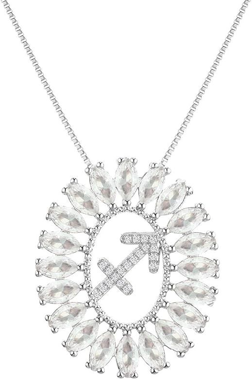 COTTVOTT 12 Constellation Zodiac Pendant Necklace Astrology Initial Chain Women Jewelry | Amazon (US)
