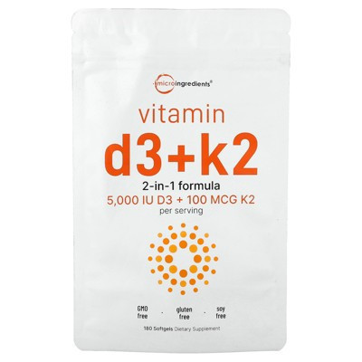 Micro Ingredients Vitamin D3 + K2, 180 Softgels | Target