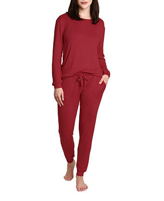 Women's Crew Neck Top with Jogger | Macy's