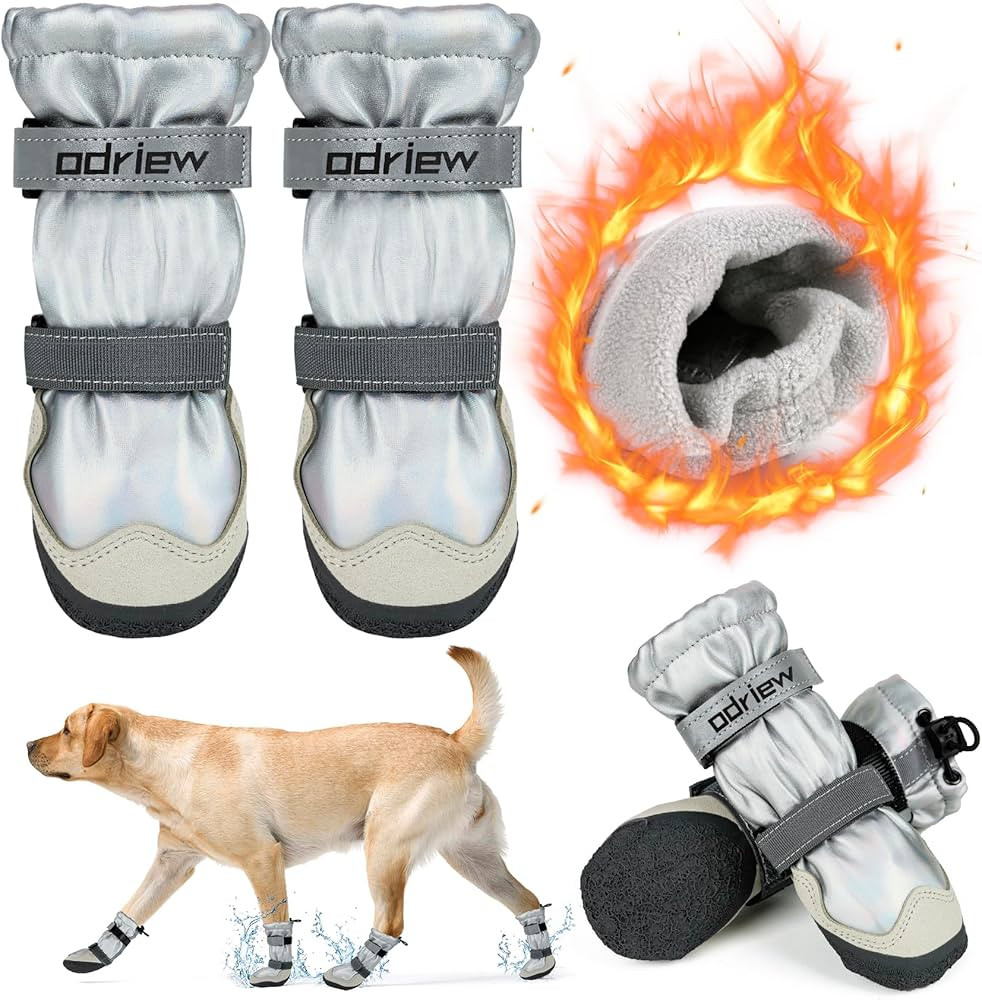 Dog Shoes Large Size Dogs, 4PCS Waterproof Dog Booties-Dog Boots & Paw Protectors, Medium Shoes f... | Amazon (US)