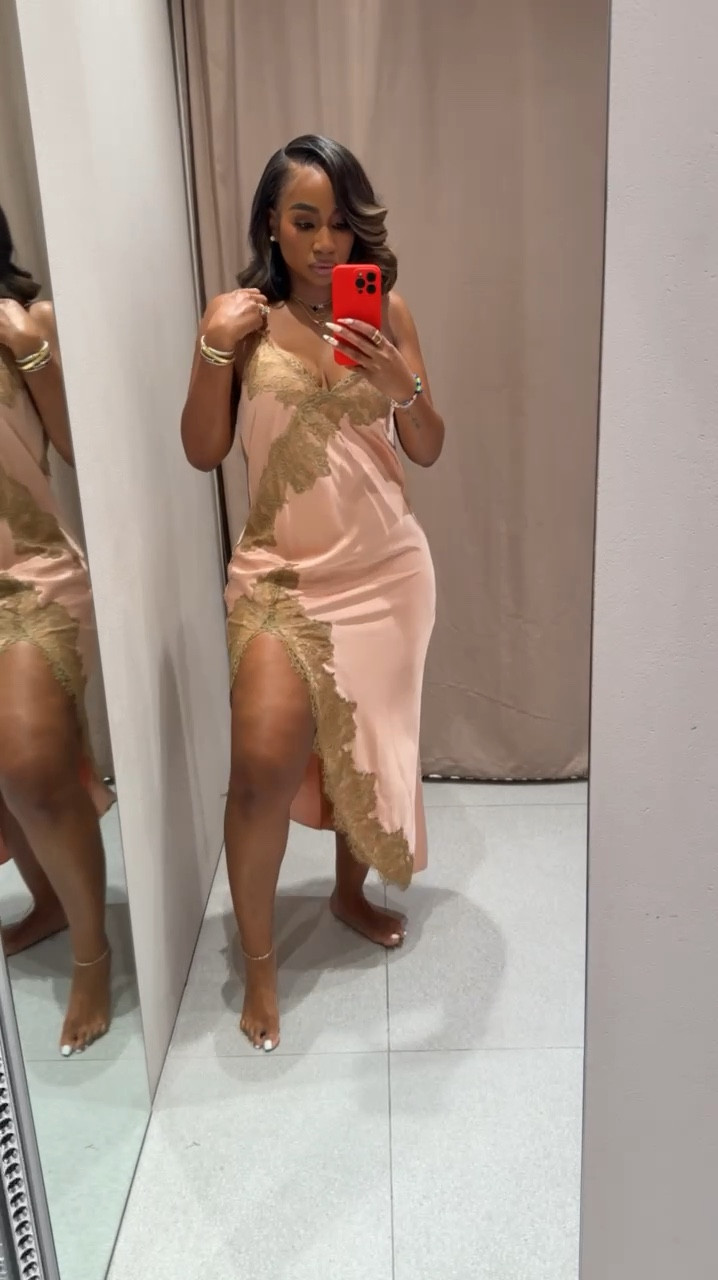 satin and lace dress. date night outfits inspo! 

#LTKootd #LTKMidsize