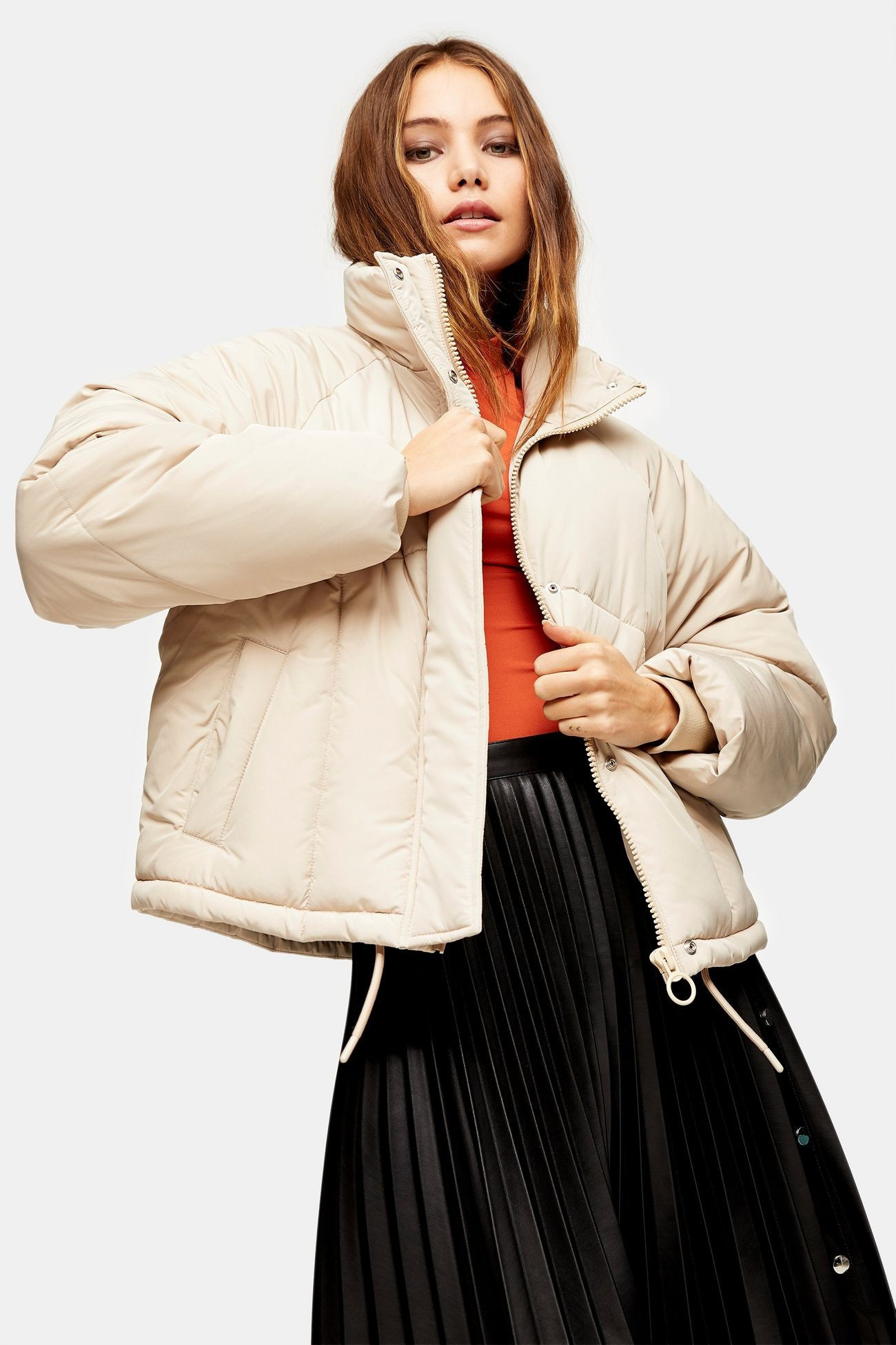 Ecru Padded Puffer Jacket | Topshop UK