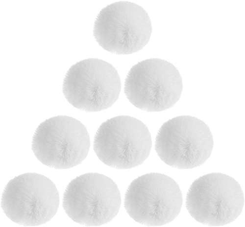 Amazon.com: Bluecell 10pcs 2.75inch White Color Artificial Rabbit Fur Pom Pom Ball for Handbag Pe... | Amazon (US)