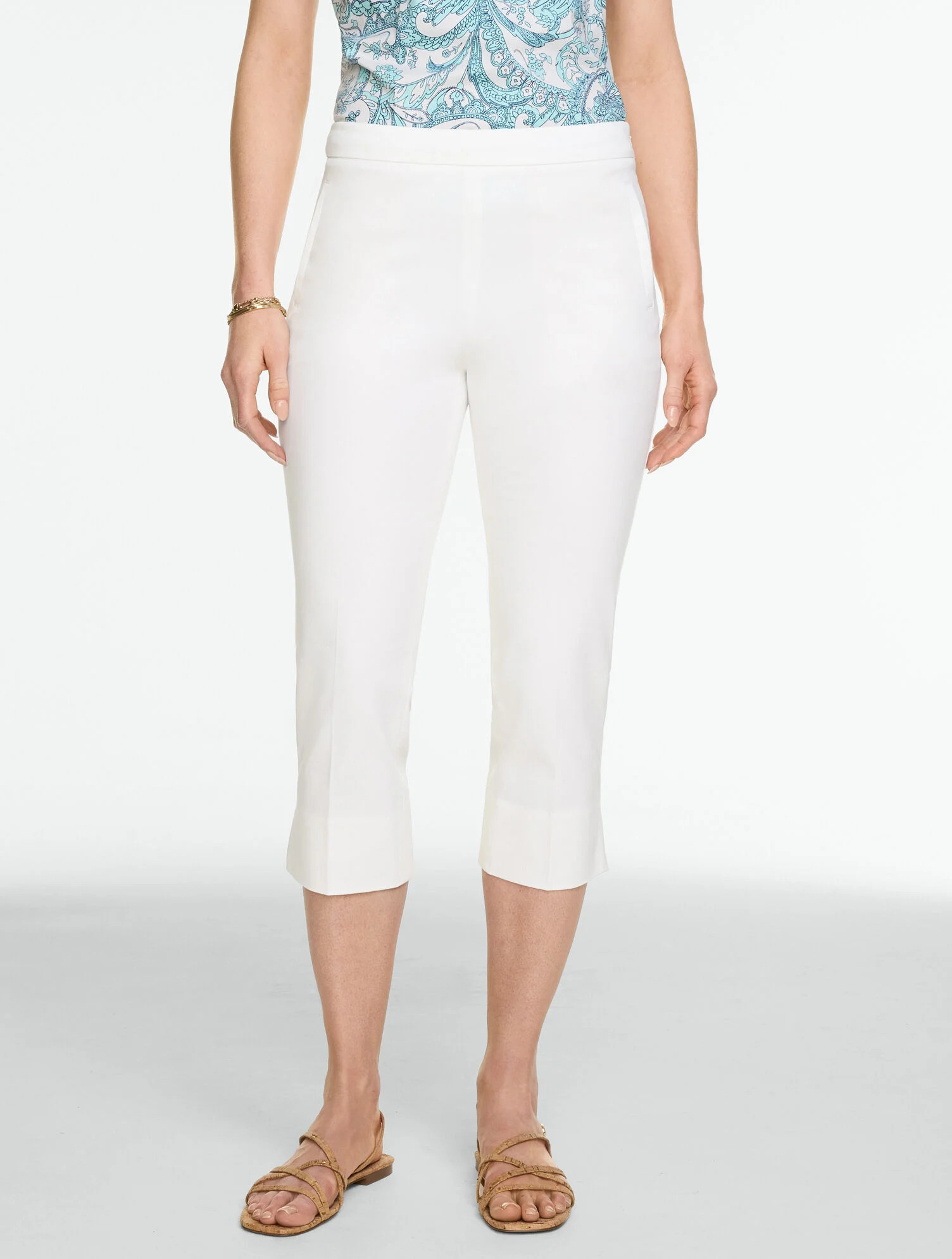 Cotton Bi-Stretch Capri Pants | Talbots
