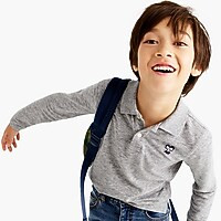 Boys' long-sleeve critter polo shirt | J. Crew US