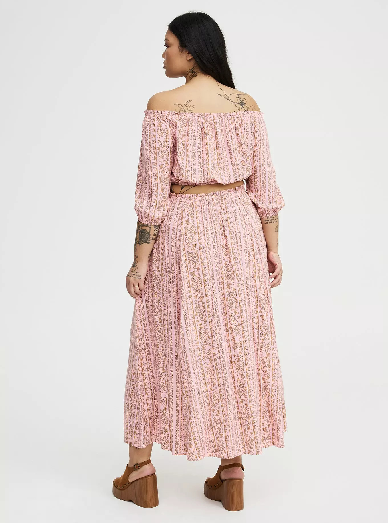 Off-Shoulder Maxi Skirt Set | Torrid (US & Canada)