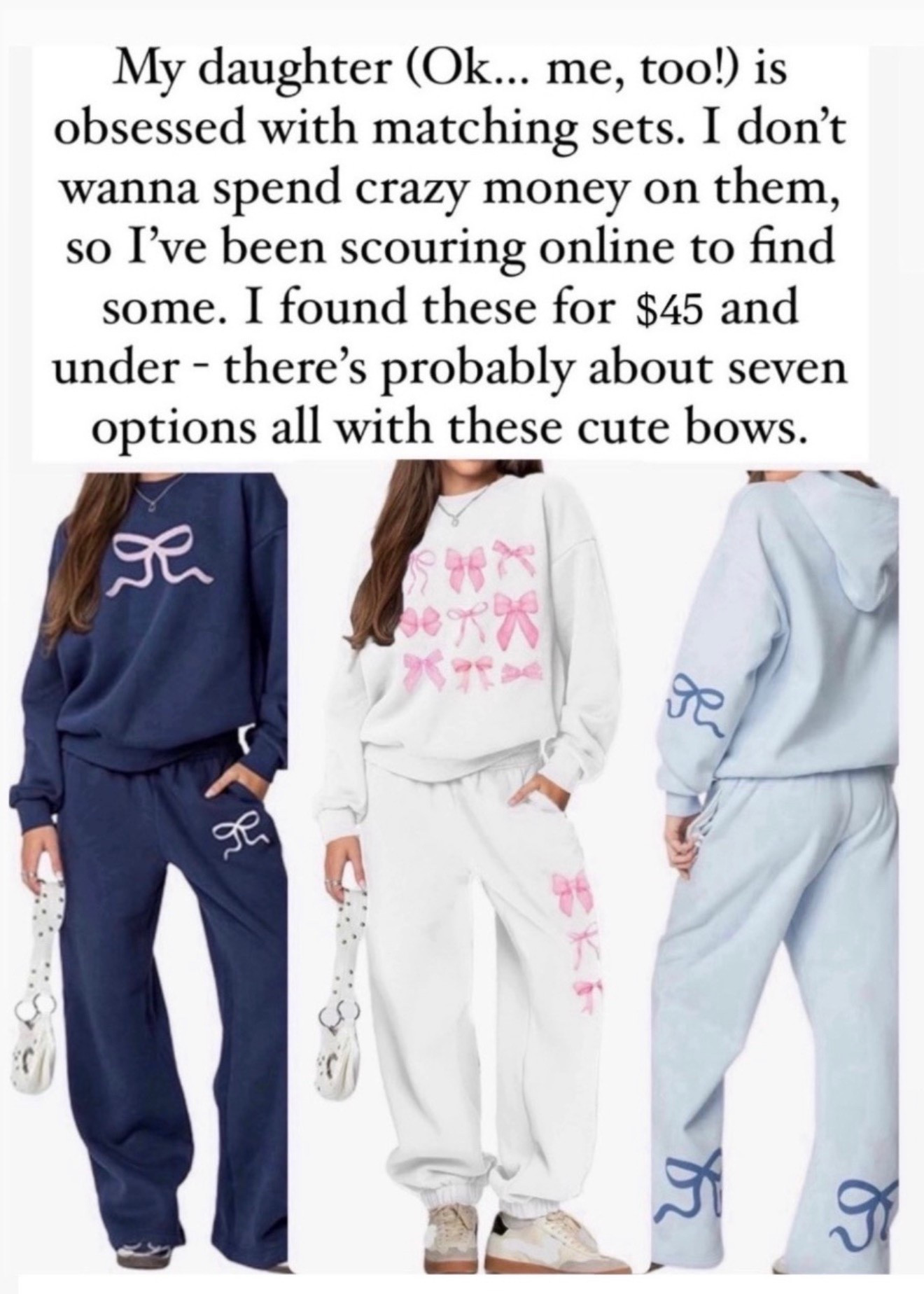 These sweat sets are the cutest!!!!