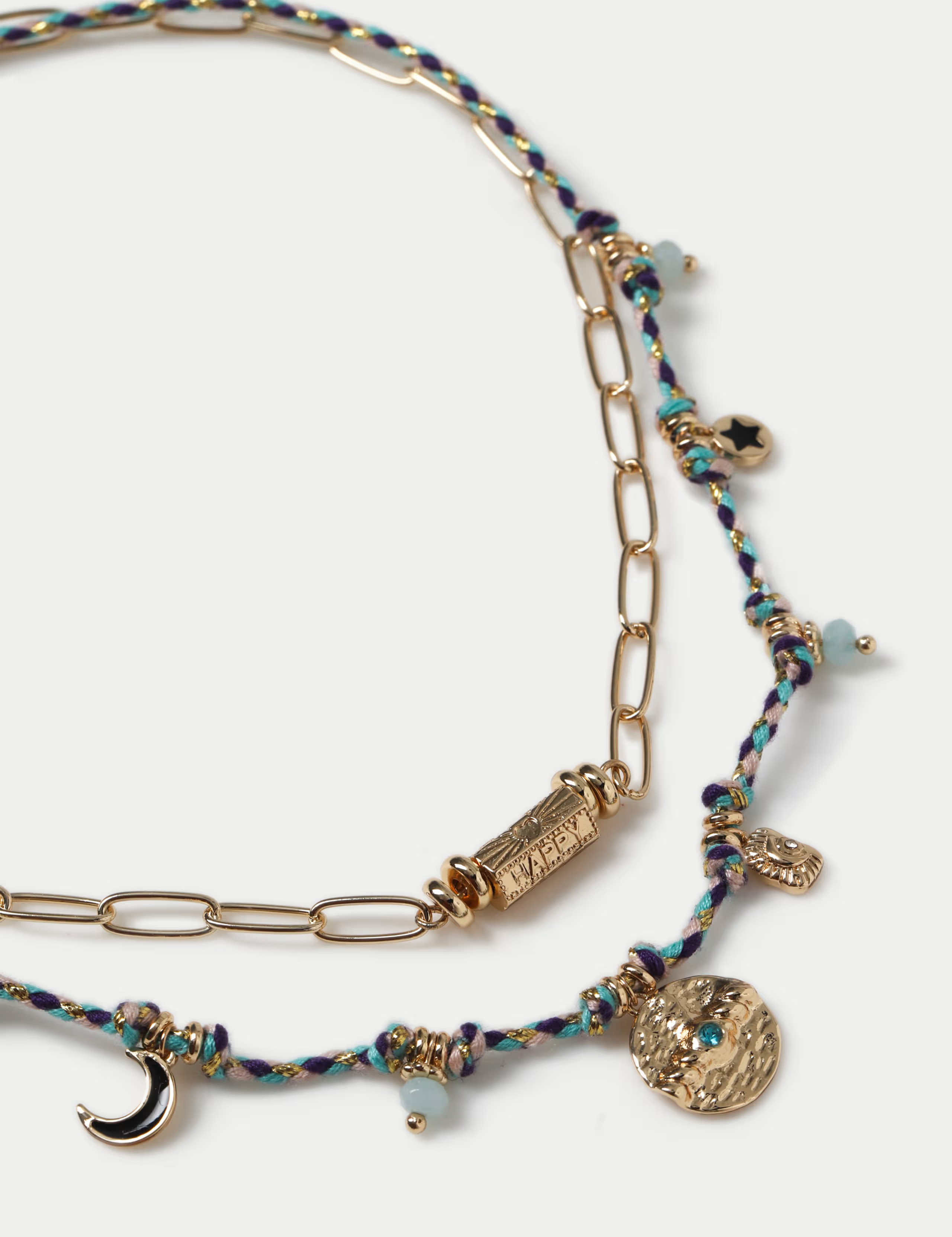 Cord Multi Row Charm Necklace | Marks & Spencer (UK)