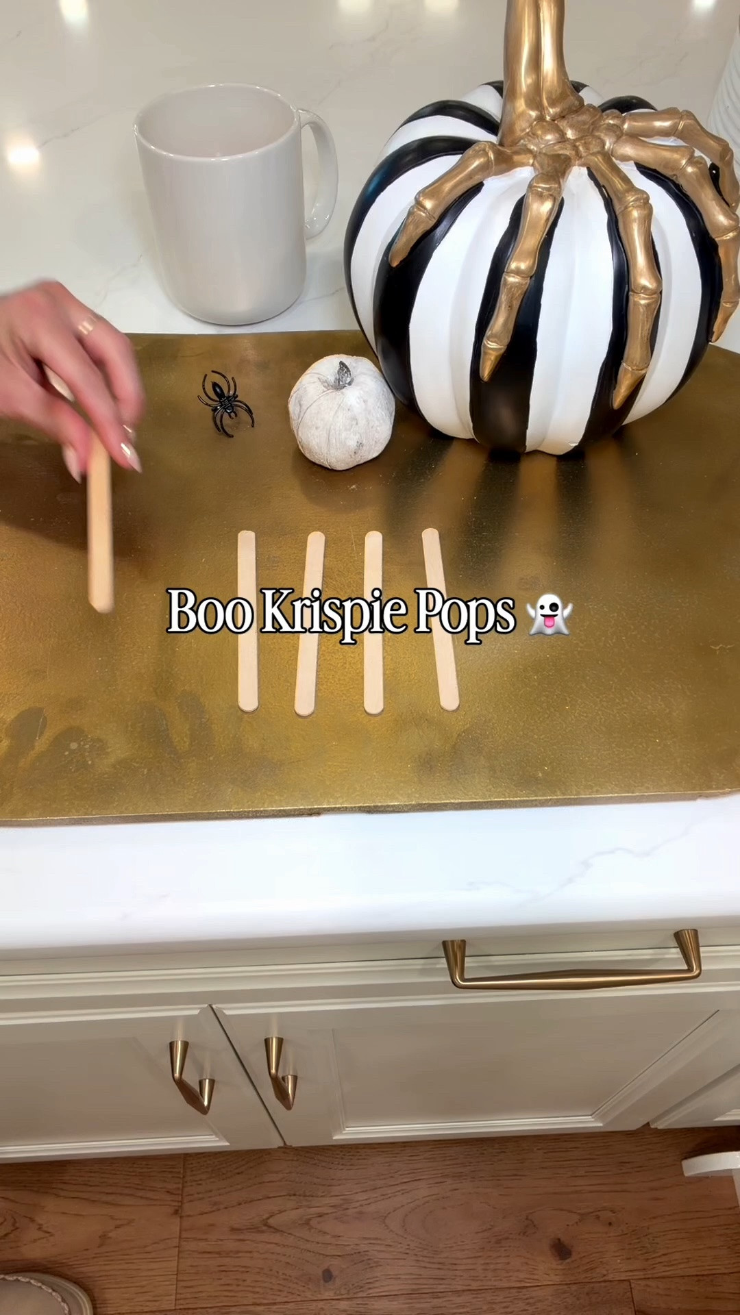 Super cute rice crispy ghost treat idea for kids. You only need four ingredients. I got everything from Walmart! Definitely try this tree out with your kids this October before Halloween. ￼

#LTKfoodie #LTKKids #LTKvlog
