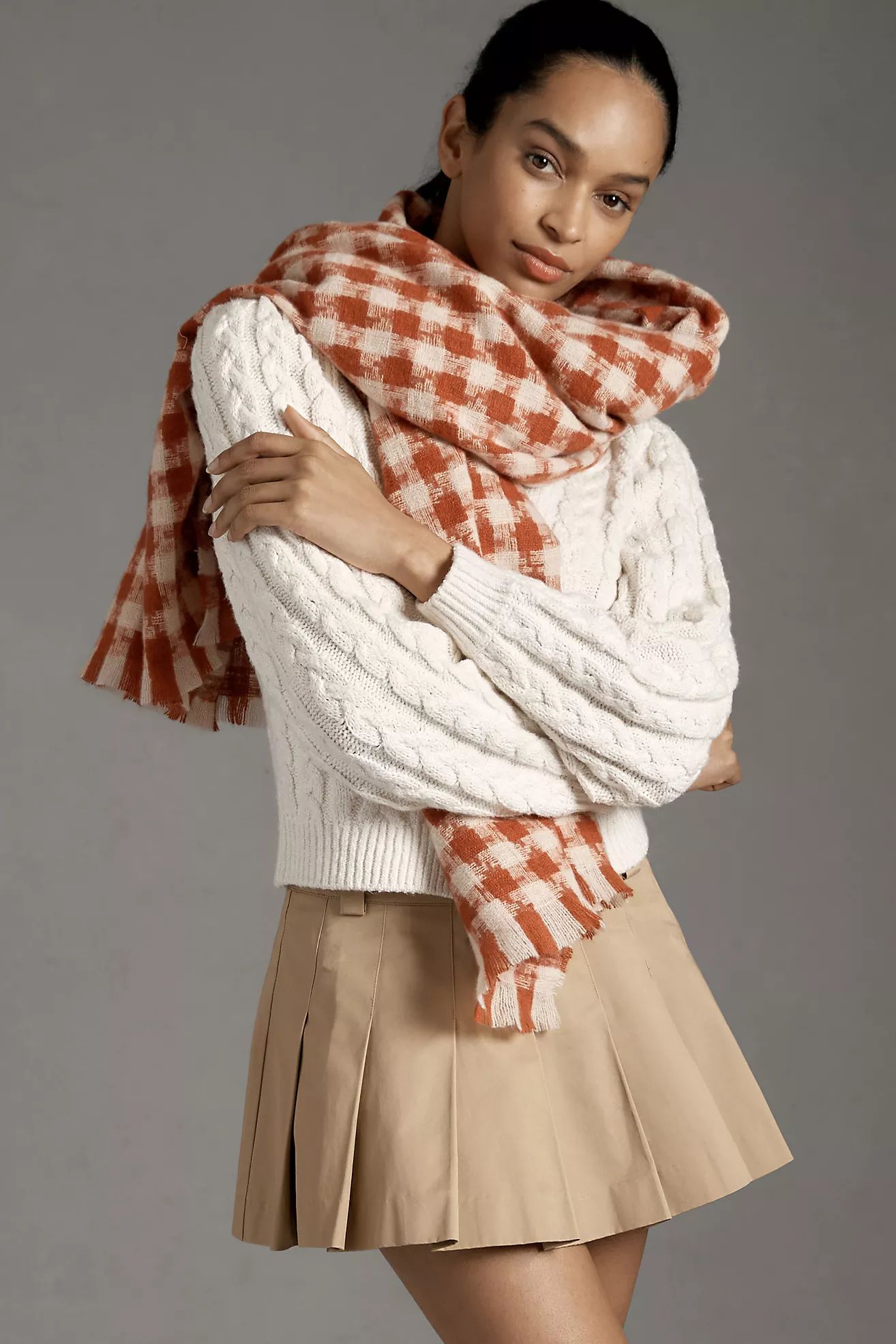 Maeve Checked Scarf | Anthropologie (US)