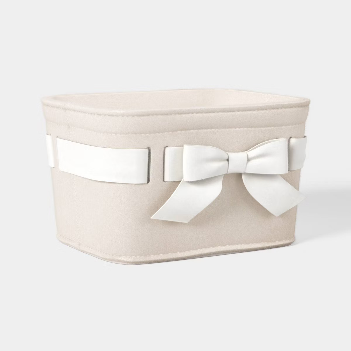 Felt Bow Decorative Basket Cream - Threshold™ | Target