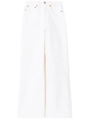 RE/DONE high-waist wide-leg Jeans | White | FARFETCH | Farfetch Global