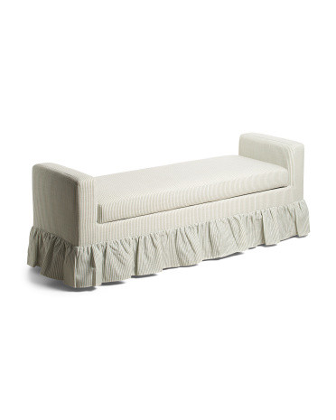 60x22 Cleo Ruffle Skirt Storage Bench | Furniture & Lighting | Marshalls | Marshalls