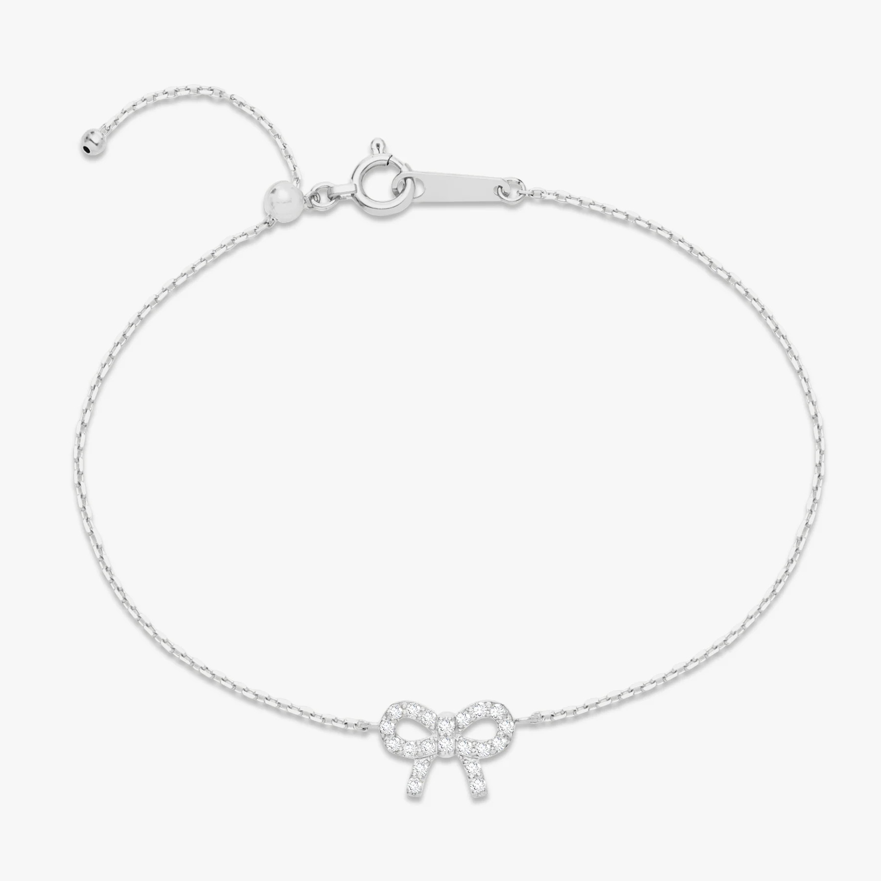 Bailee Dainty Diamond Bow Bracelet | RW Fine Jewelry