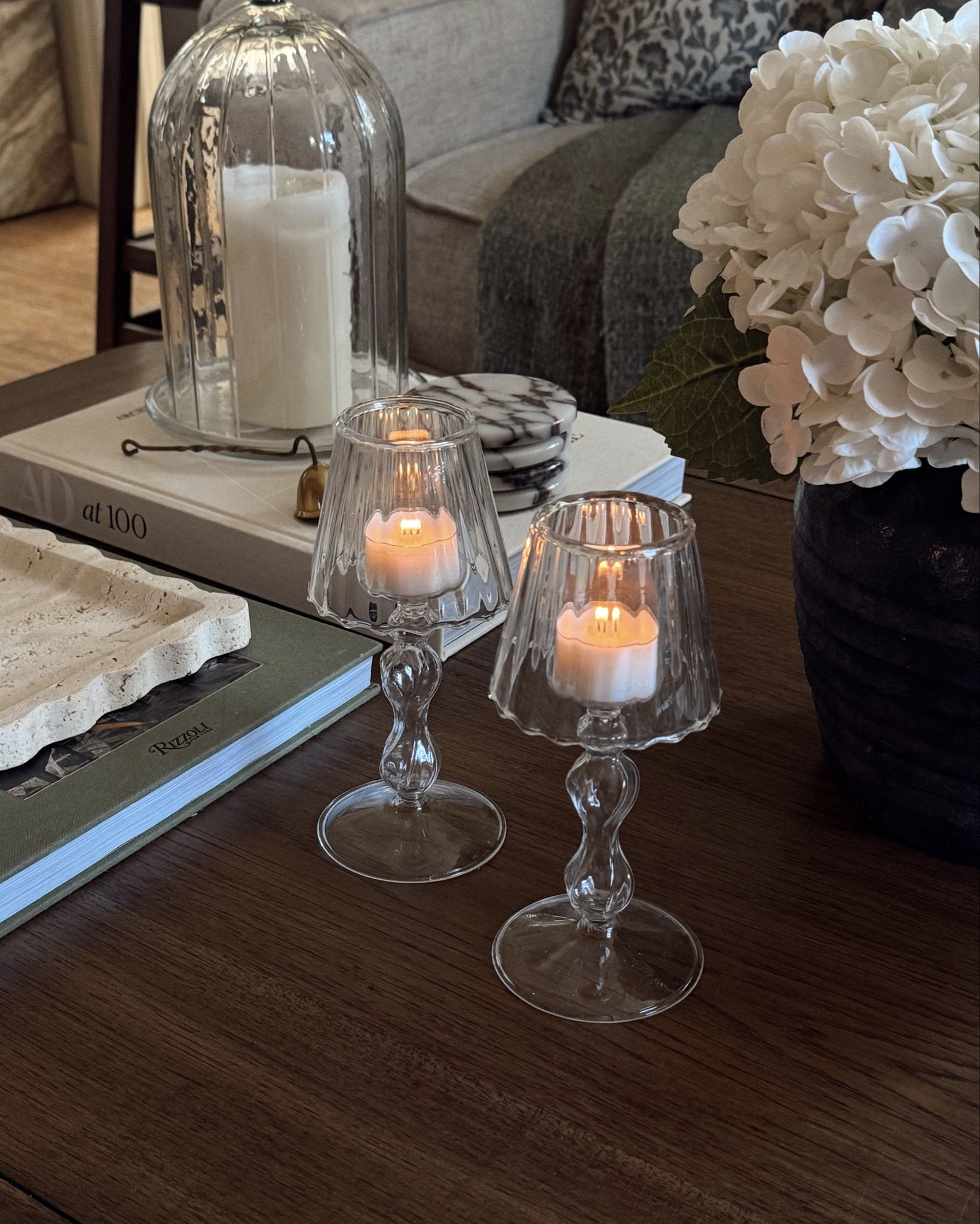 these glass candle holders 😍✨🕯️ 

amazon home finds, candle holders, amazon home decor, home decor, coffee table decor 