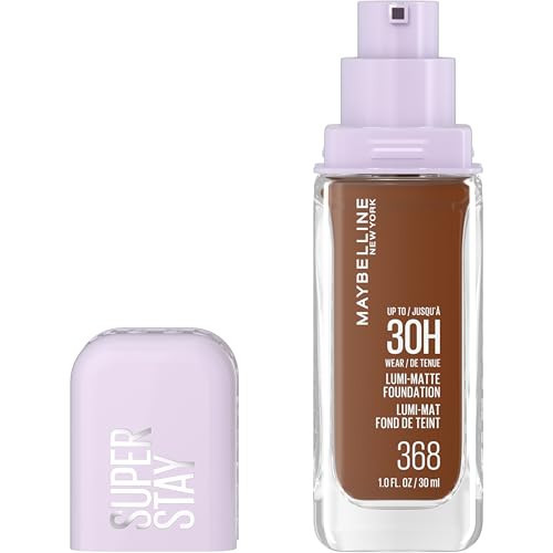 Maybelline Super Stay Lumi-Matte Foundation, Lightweight and Buildable Full Coverage Foundation Makeup For Up To 30HR Wear, 368, 1 Count | Amazon (US)