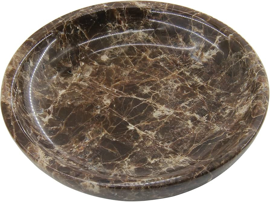 Small Natural Marble Jewelry Tray Key Plate Holder Dish Trinket Decor Catch All Bowl for Ring Ear... | Amazon (US)