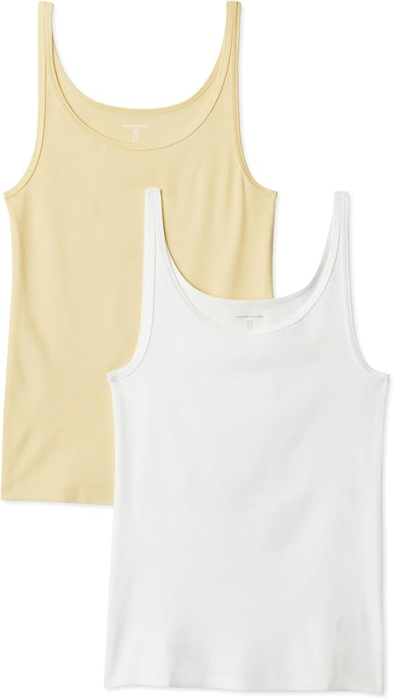 Amazon Essentials Women's Slim-Fit Thin Strap Tank, Pack of 2 | Amazon (US)