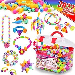 FunzBo Snap Pop Beads for Girls Toys - Kids Jewelry Making Kit Pop-Bead Art and Craft Kits DIY Br... | Amazon (US)
