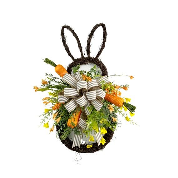 Twig Bunny Front Door Hanger Easter Decor Easter Bunny With | Etsy | Etsy (US)
