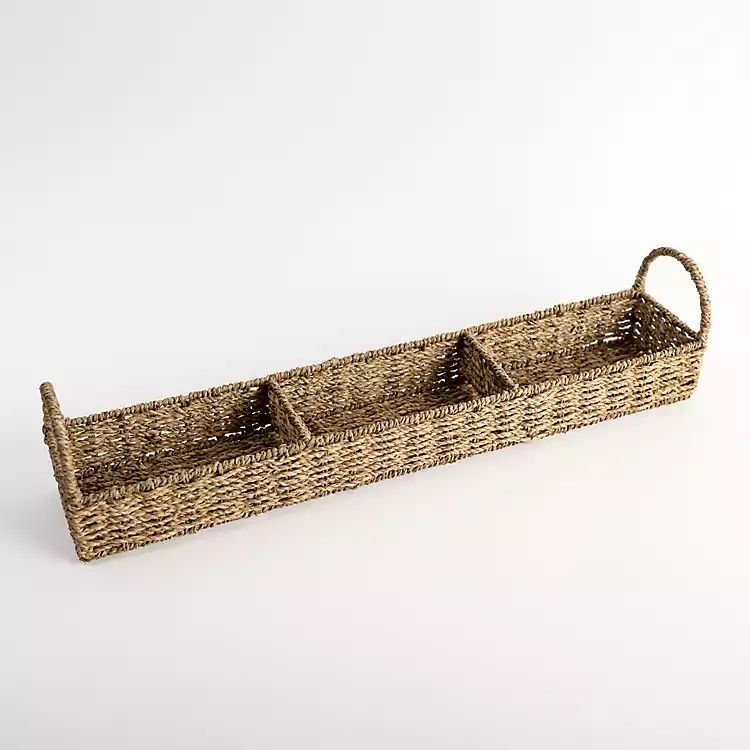 New! Seagrass Woven 3-Section Tray | Kirkland's Home